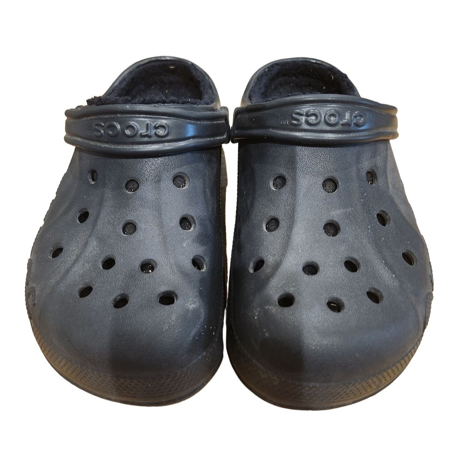 Crocs Baya Lined Clog Slip On Men’s Size 6 Womens 8 Black Faux Fur 205969