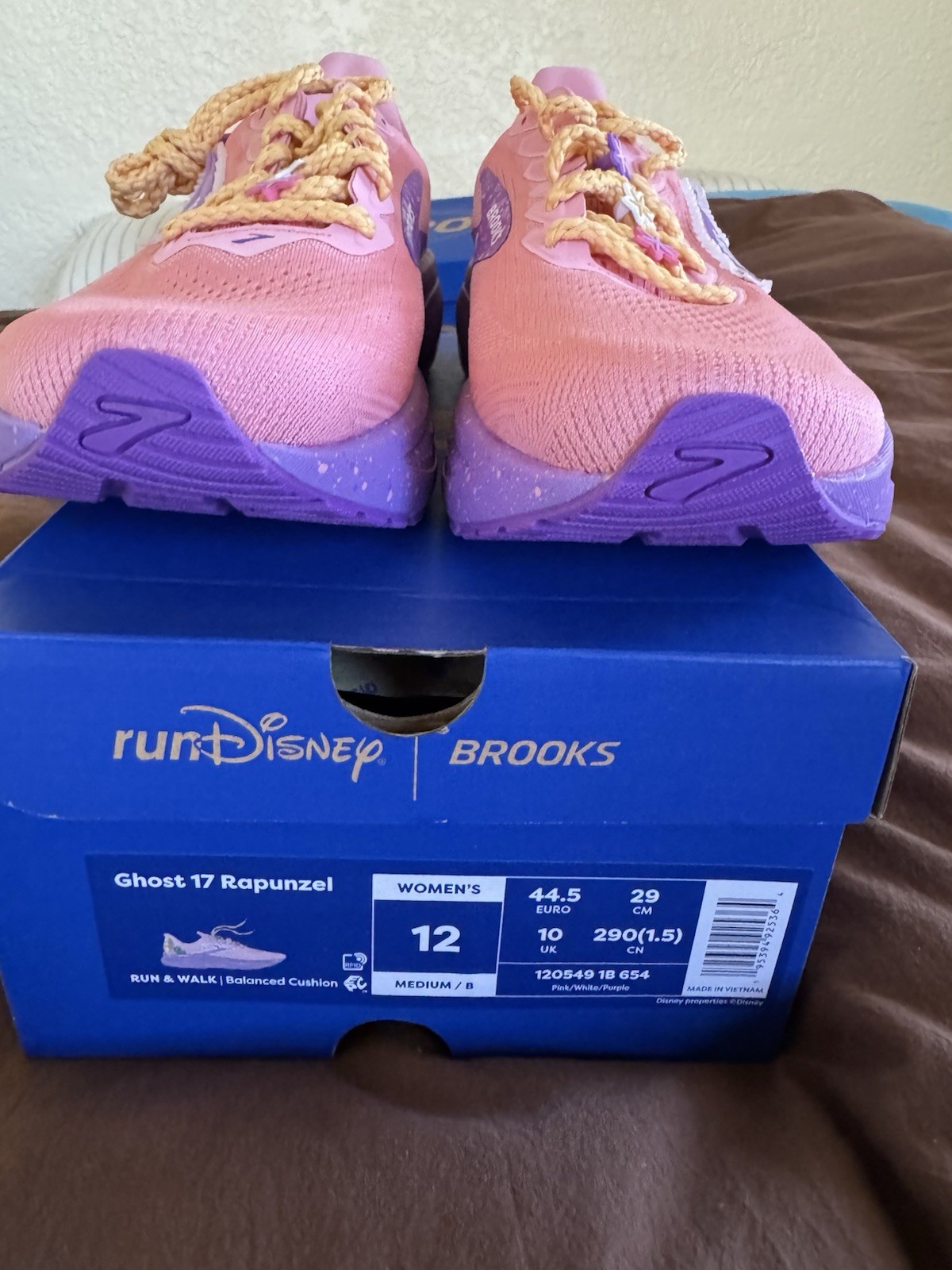 RunDisney Brooks Ghost 17 Rapunzel Princess Shoes Women’s Size 12 ✨Tangled✨