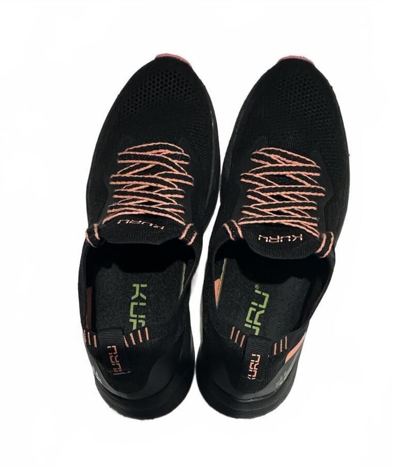 KURU Flux Knit Athletic Sneakers Black and Pink Woman’s Size 10