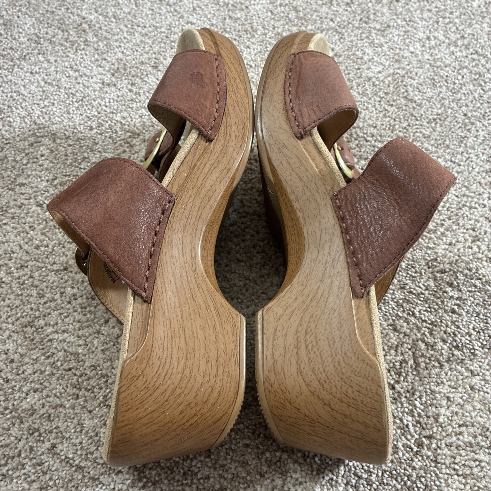 Dansko Sophie Brown Leather Buckled Sandals Clogs 41 10.5 11