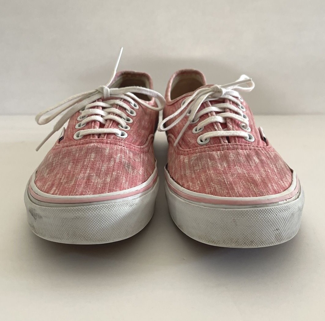 VANS Chevron Casual Low Top Shoes Pink Size W 10/ M 9.5