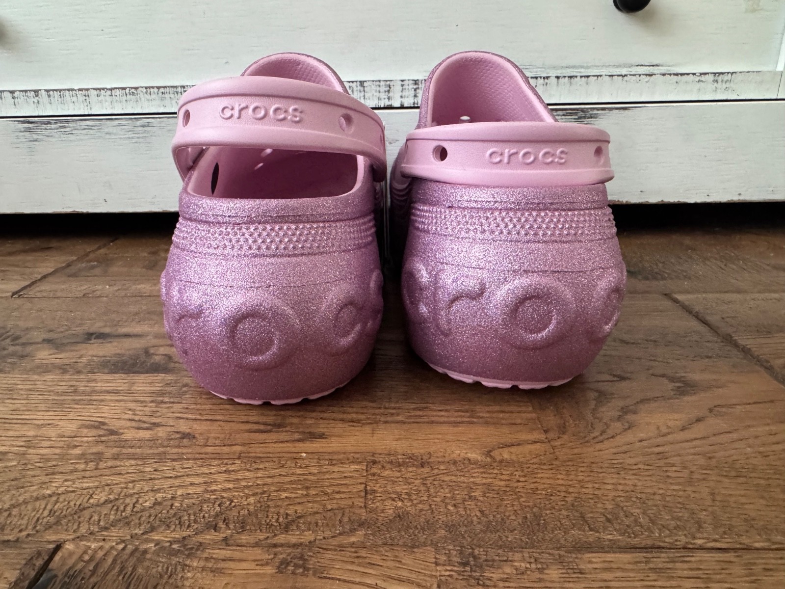 Crocs Bella Glitter Platform Clogs Pink Shimmer NWT Women’s Size 7