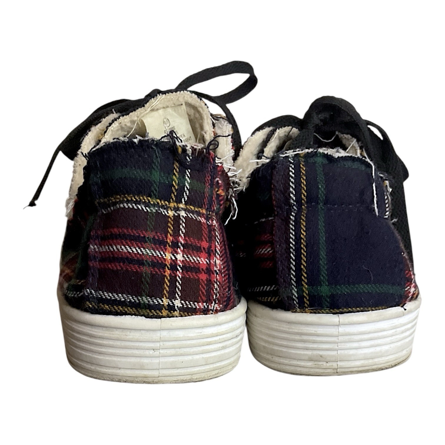 Tommy Bahamas Plaid Insulated Sneakers Memory Foam Size 8.5M
