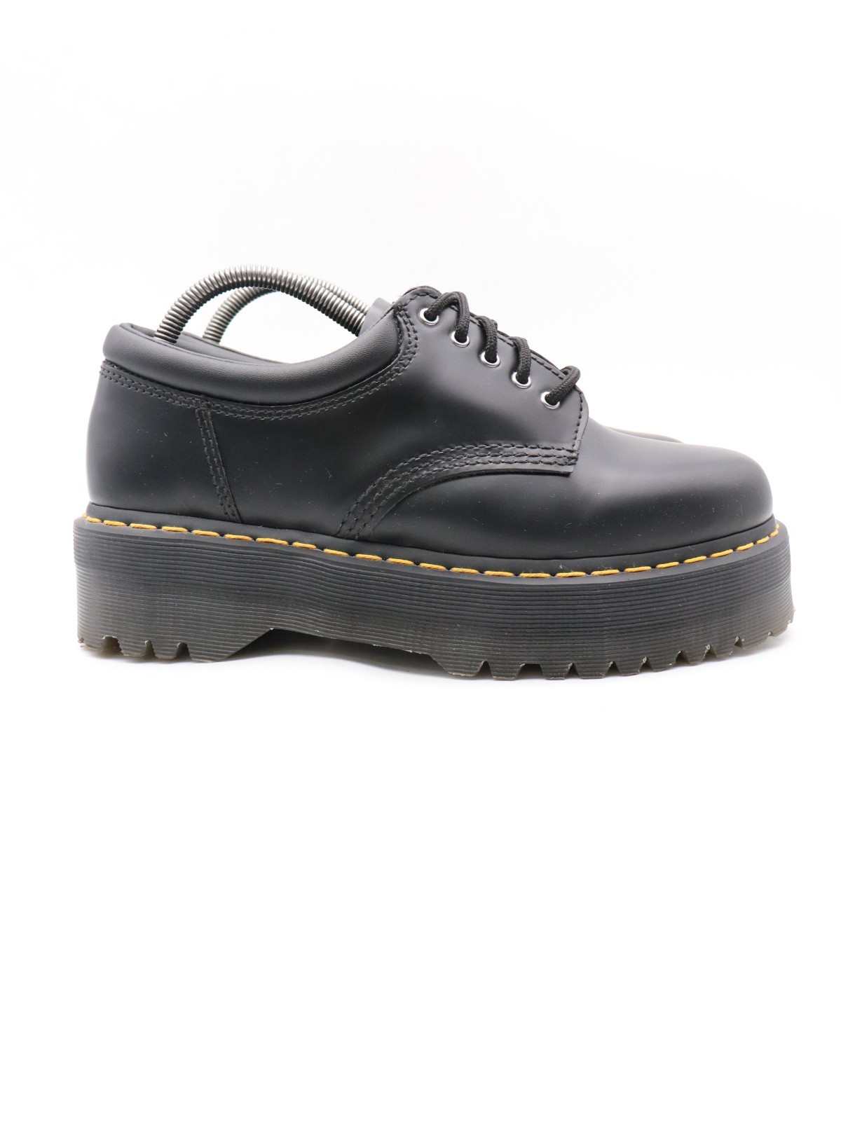 Doc Dr. Martens Women’s 10 Men’s 9 Black Leather 8053 Quad Platform Oxford