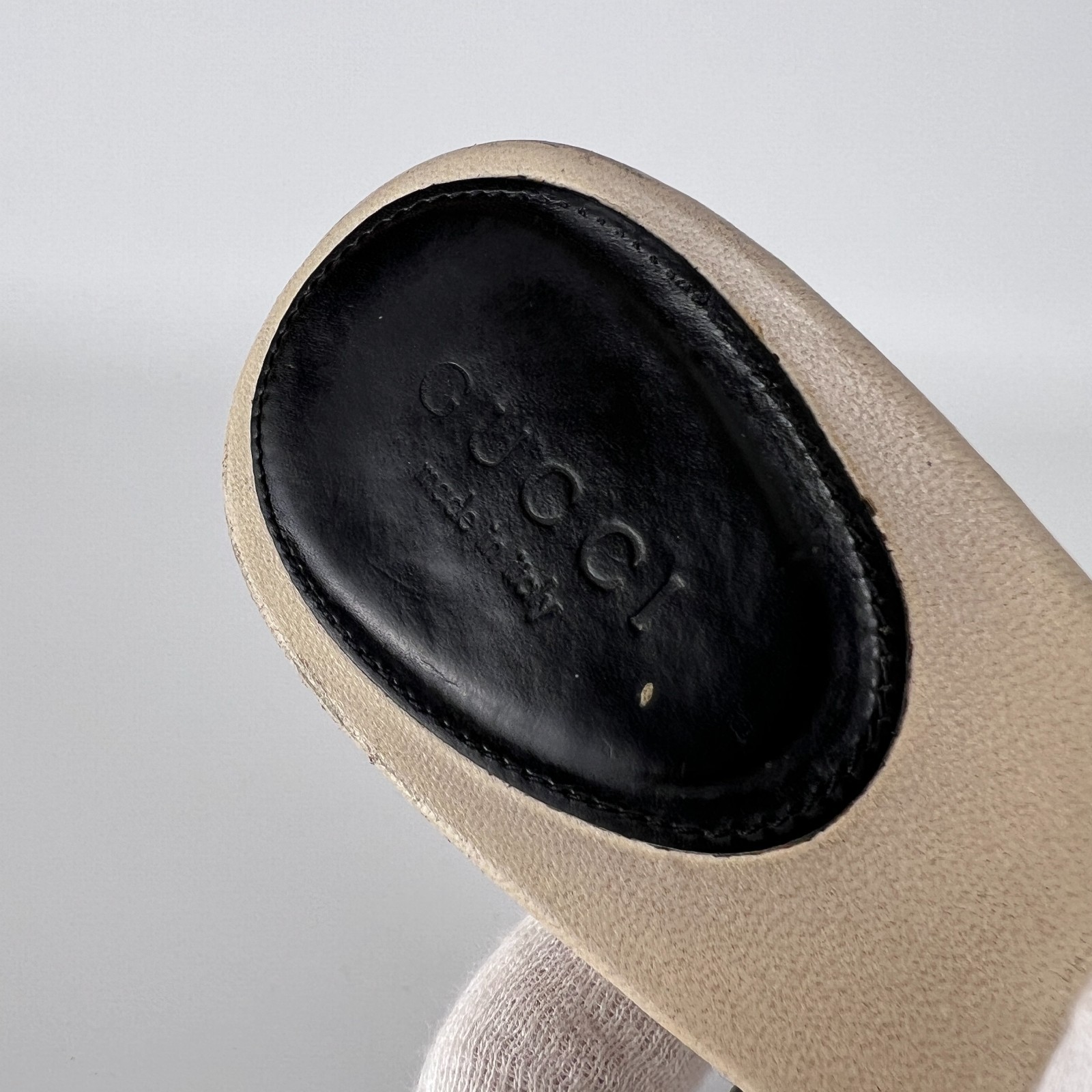Gucci | Auth Tom Ford Era Vintage Black Leather Sandal Slide Mules (37)