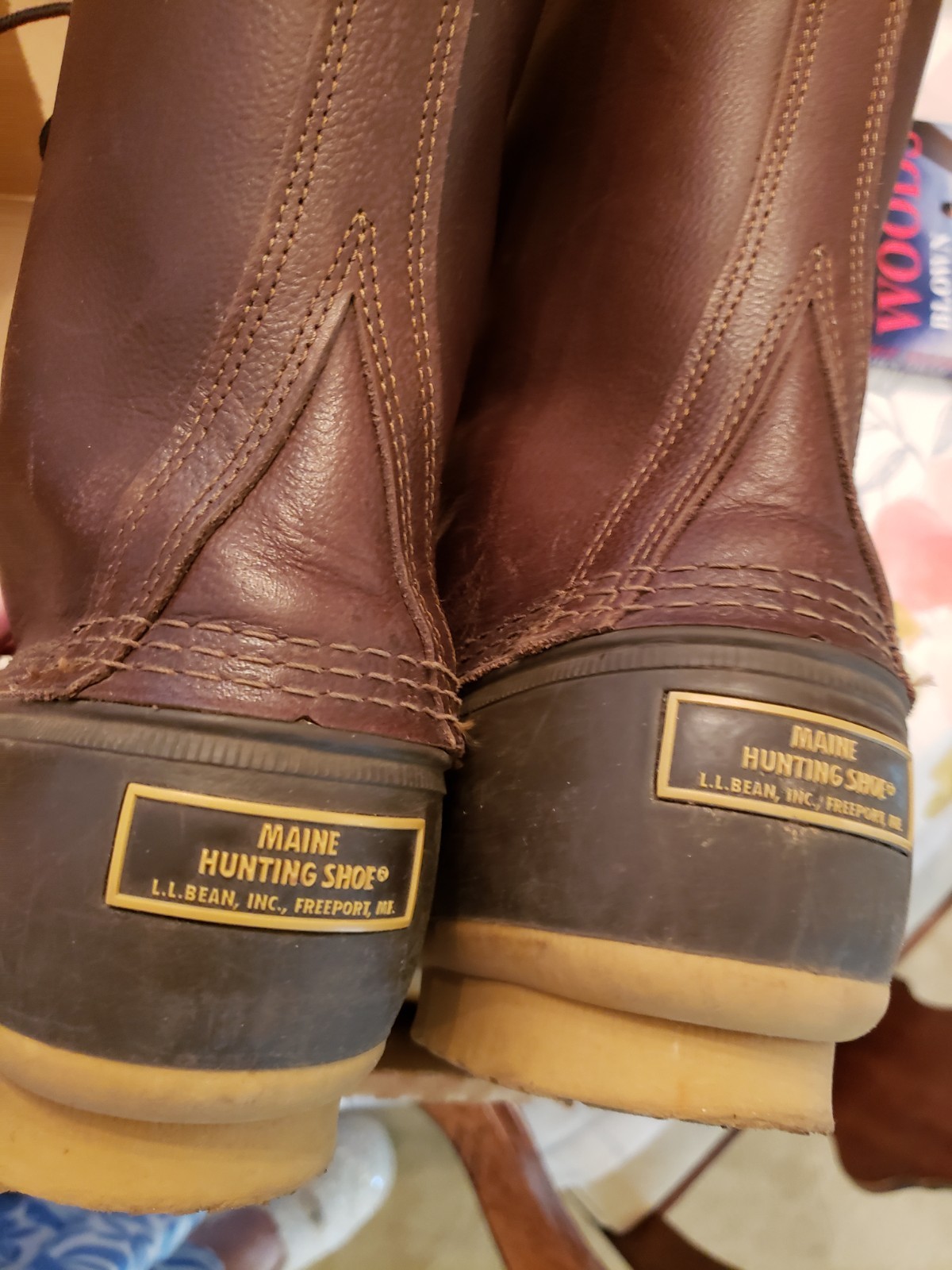 🥾EUC 🥾 L.L. Bean🥾 MENS 8” LLBEAN HUNTING BOOTS Brown LEATHER GoreTex; Size 9M