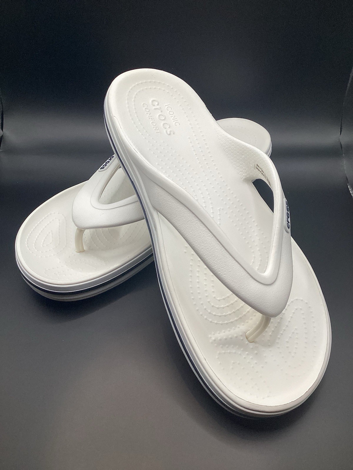 Adult Crocs Bayaband Flip Flops Thongs Sandals White M9/W11