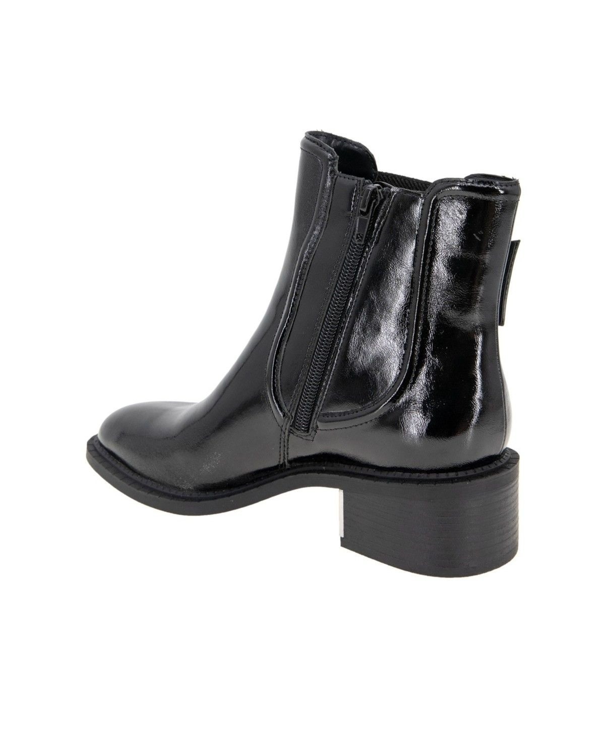 Bcbgeneration Womens Bovee Buckle Round Toe Zipper Booties Black Size 7.5 NIB