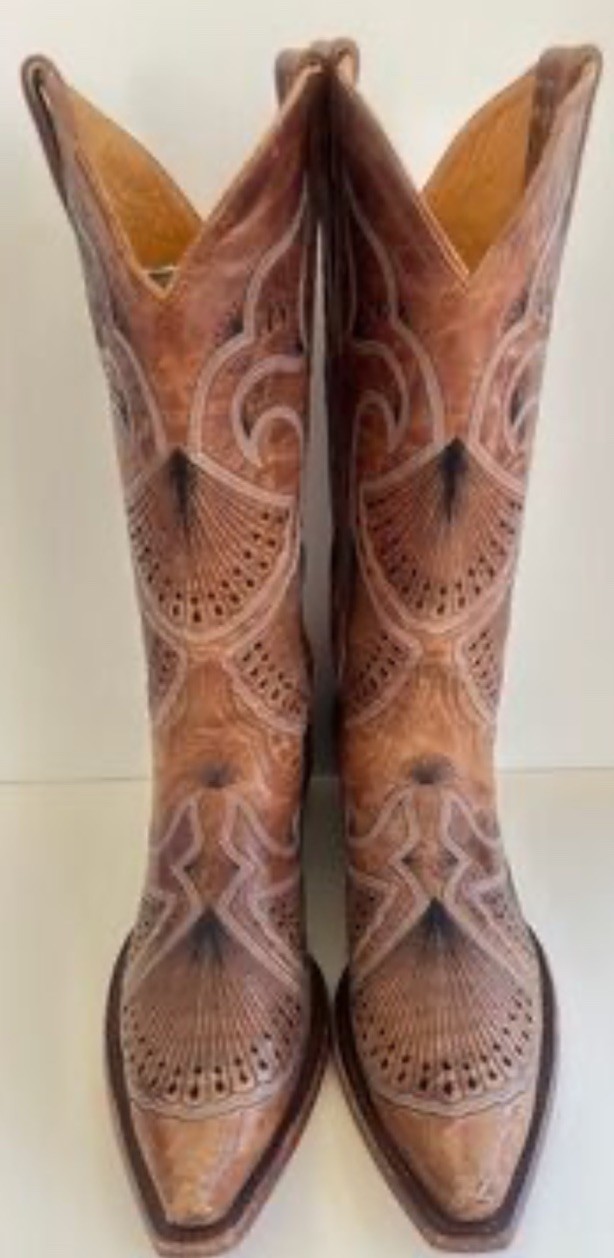 Old Gringo 13” Diego Snip Toe Angel Wing Western Cowboy Boots Womens 6.5 Worn 2x
