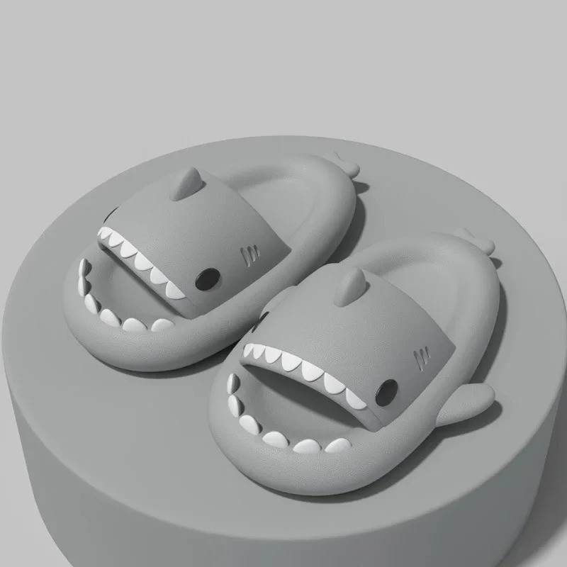 Shark Slides for Women and Men, Cute Shark Slippers Adult Youth Cloudy Summer So
