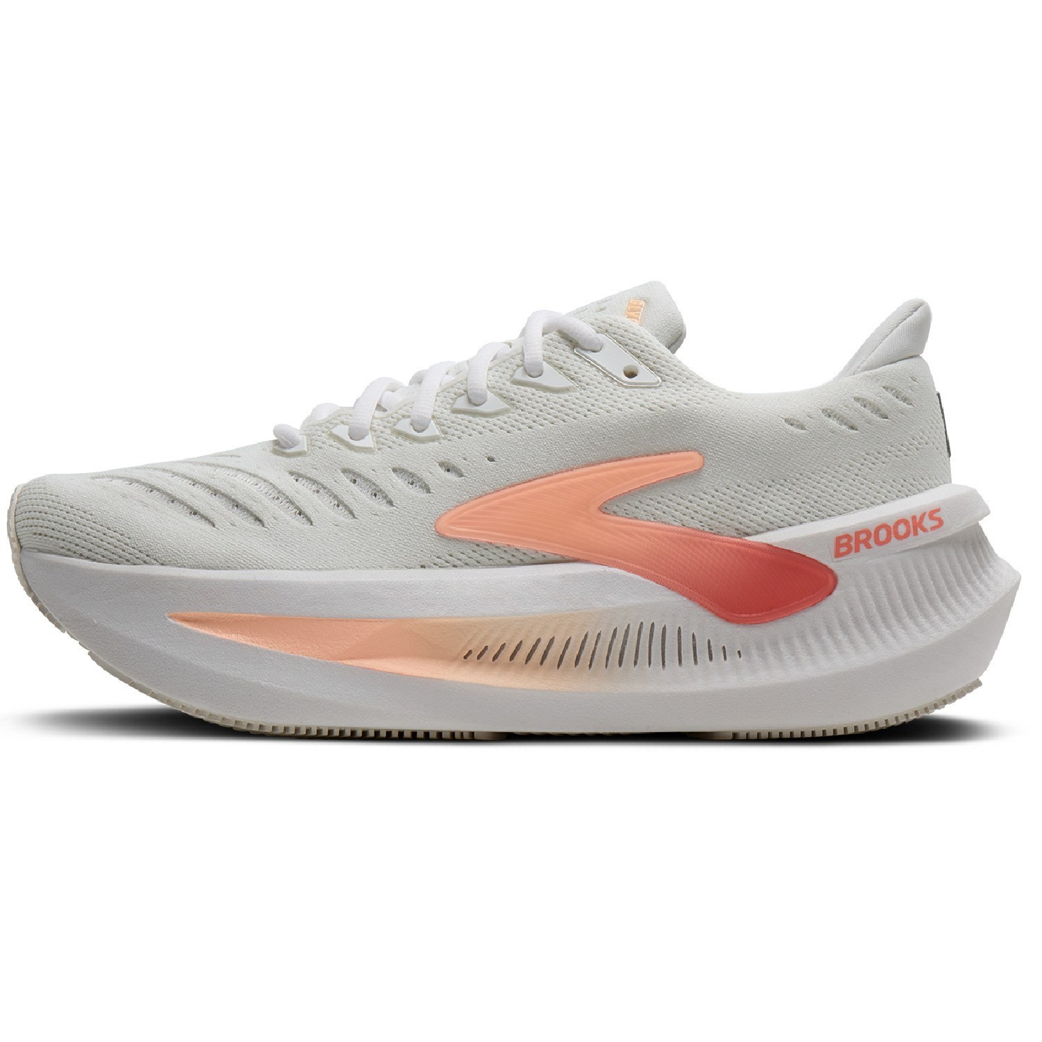 Brooks Glycerin Max 2 Road-Running Shoes – Women’s-White/Coral/Peach