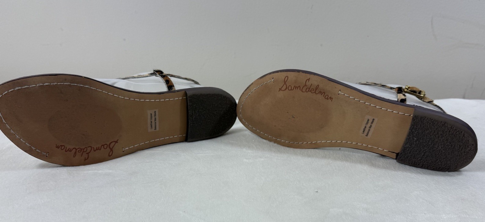 Sam Edelman Gigi Leopard Calf Hair Thong Sandals Women’s 8 Mobwife Flat