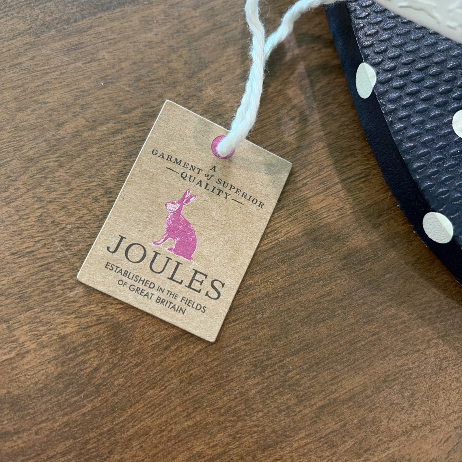 Joules Women’s Flip Flops – Navy & White Polka Dot – EU 37 Size 6
