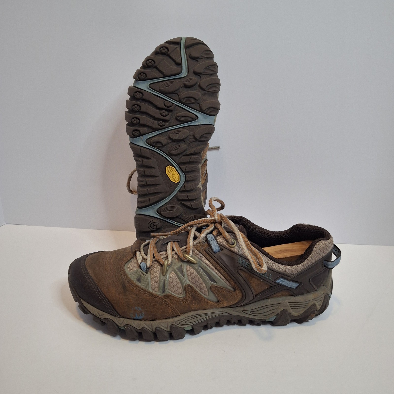 Merrell All Out Blaze Shoes Womens Size 8.5 Brown Hiking Sneakers Gorpcore Gorp