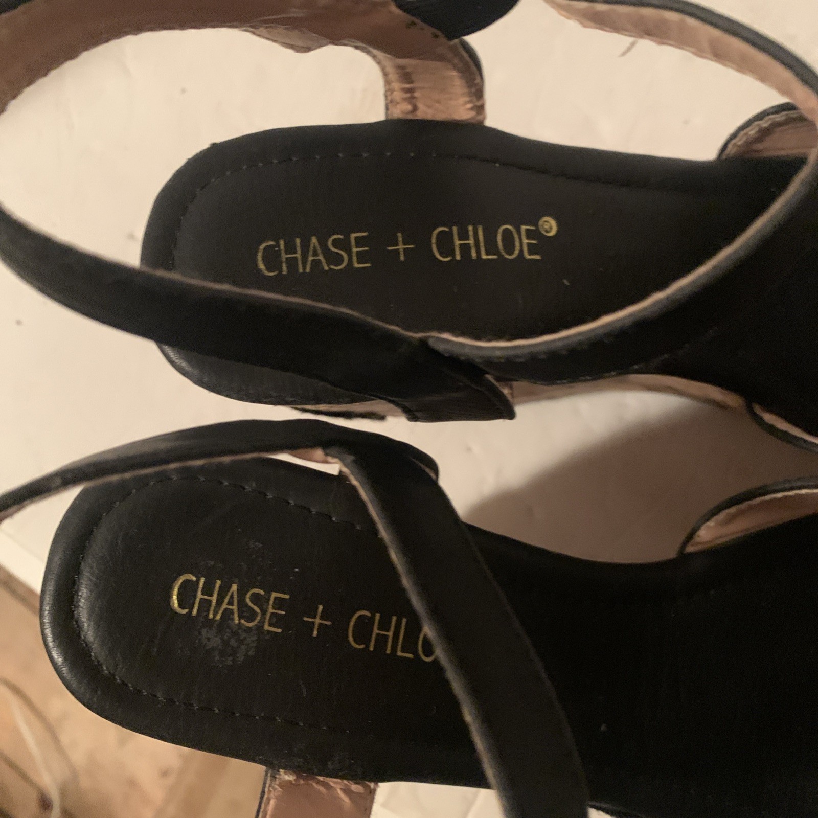 Ankle strap Cork Wedge Embroidered Platform Sandals 8.5 Boho Chase & Chloe 8.5