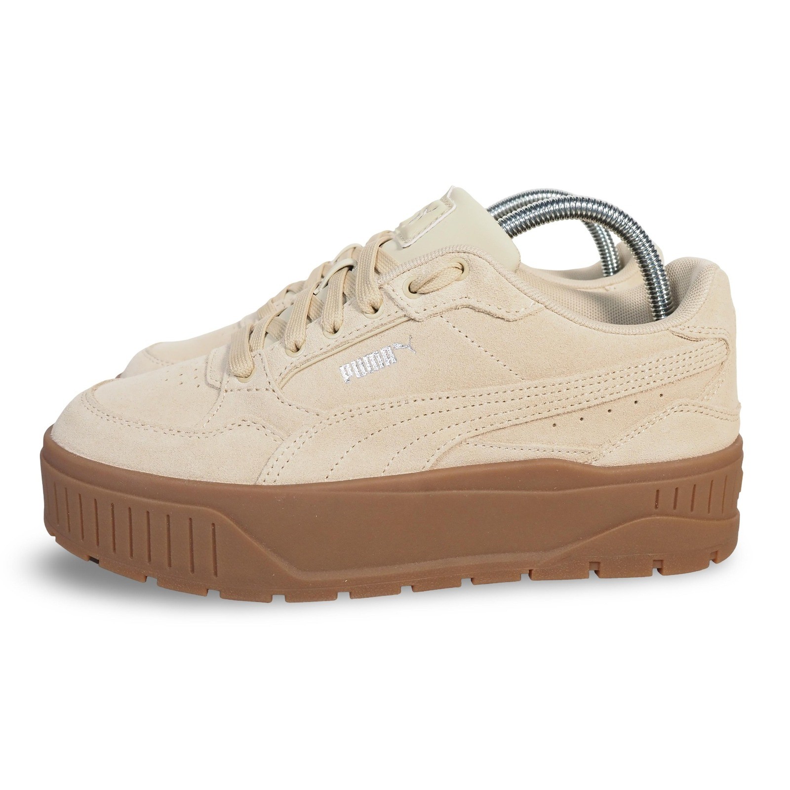 Puma Karmen II Idol Suede Platform Sneakers Womens 9 Beige Brown 397462-01