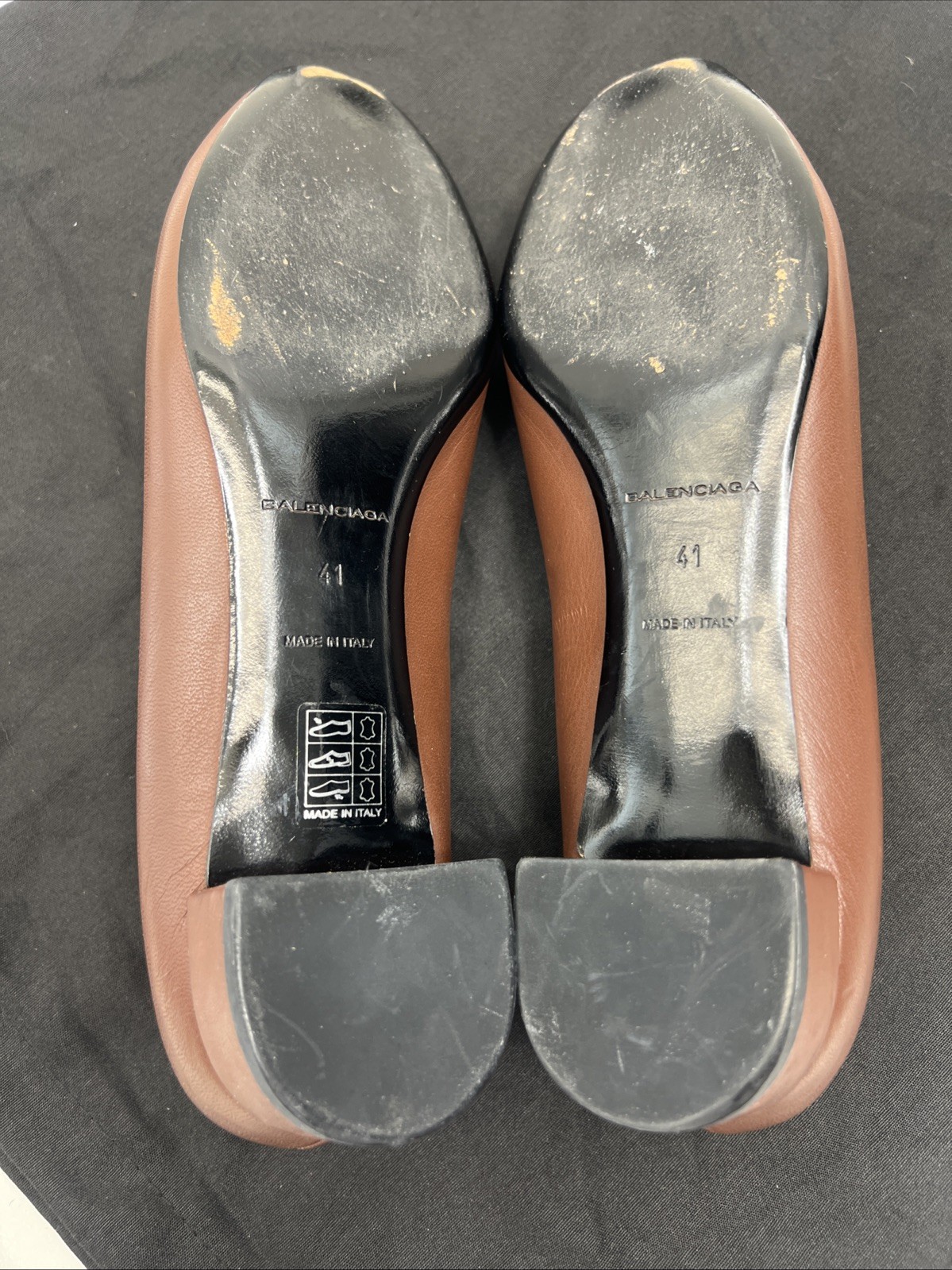 Balenciaga City 41 Ballet Low Pumps Studded Mules Slip On Smoking Loafers Mules
