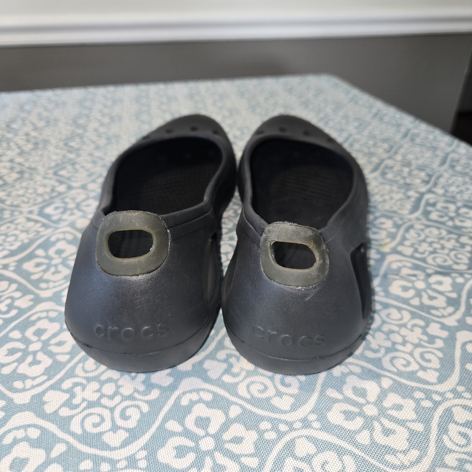 Crocs Kadee Ballet Flats Shoes Womens 11 Black Slip On Casual Comfort Travel