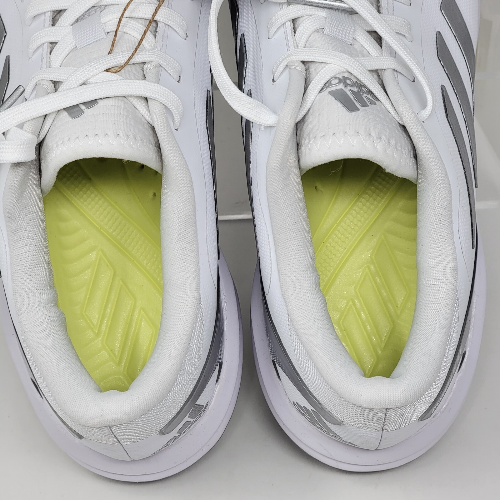 Adidas Purehustle 2 TPU Baseball Shoes White Grey Womens Size 7.5 H02347 New