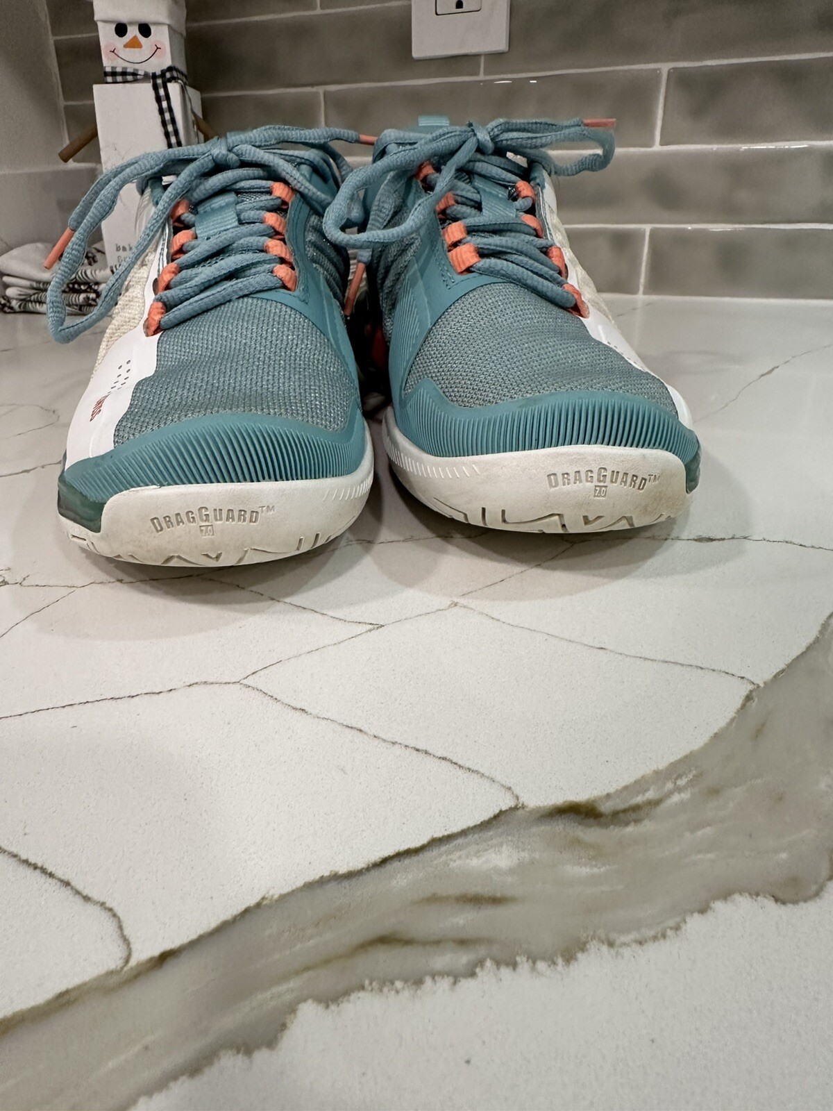 K-Swiss Ultrashot 3. Women Size 8.5 Color Blanc De Blanc/Nile Blue/Desert Flower