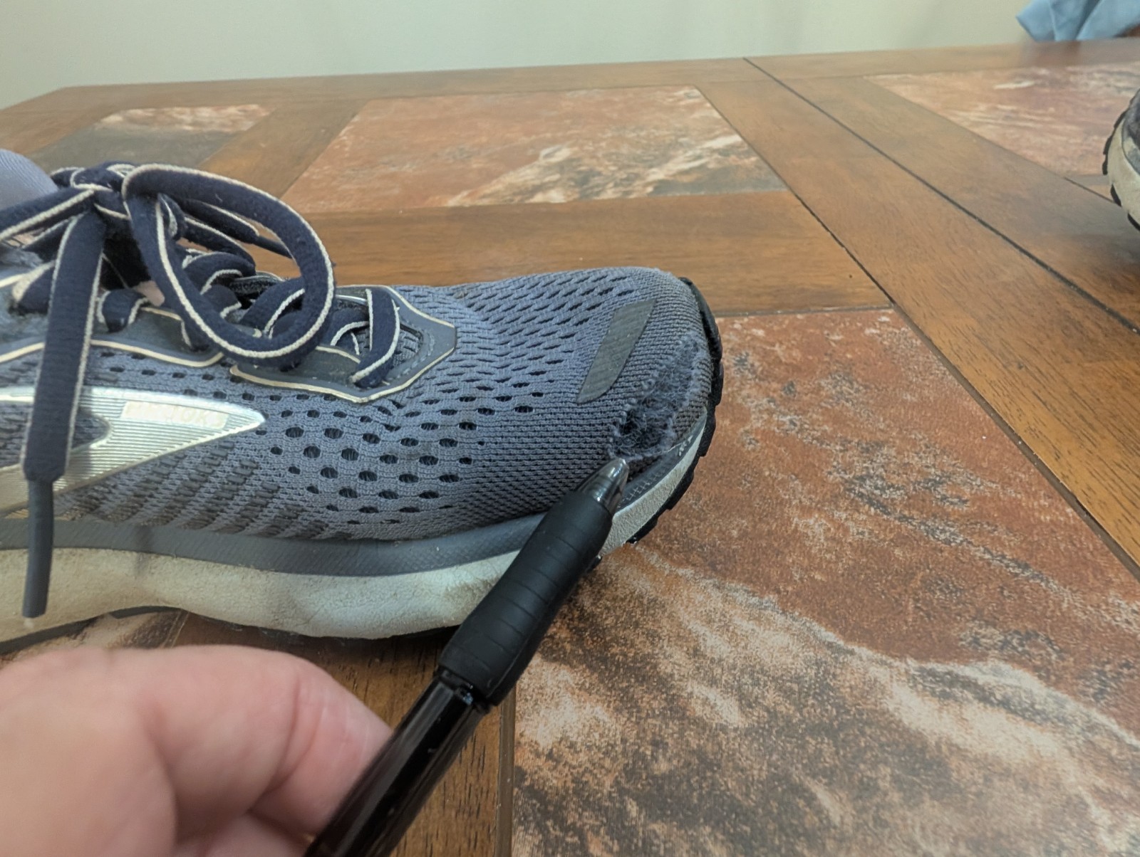 Brooks Womens Ghost 12 Running Shoes Gray Mesh Lightweight EVA 6 B