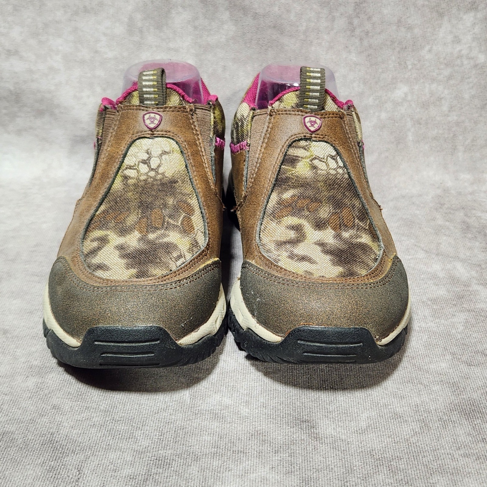 Ariat ATS Skyline Low Brown Camo Pink Leather Slip On Shoes 10015421 Womens 9.5B