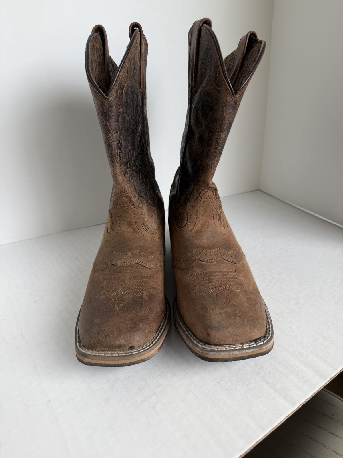 Smoky Mountain Western Boots Womens Brandy Size 8 Embossed 6932 Beautiful Boot