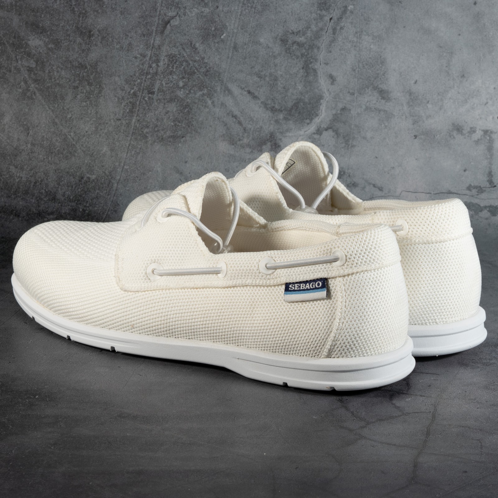 SEBAGO Monterey Textile Boat Shoes Color White Color Womens Size 8.5