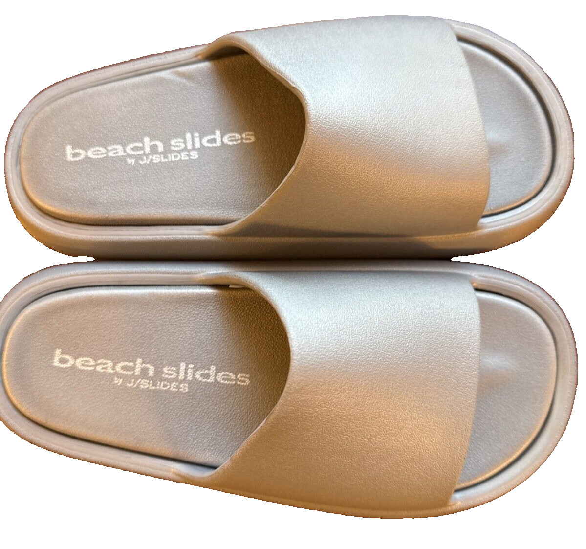 J SLIDES Gray EVA SQUISH BEACH SLIDES Women’s Size 6 New in Box