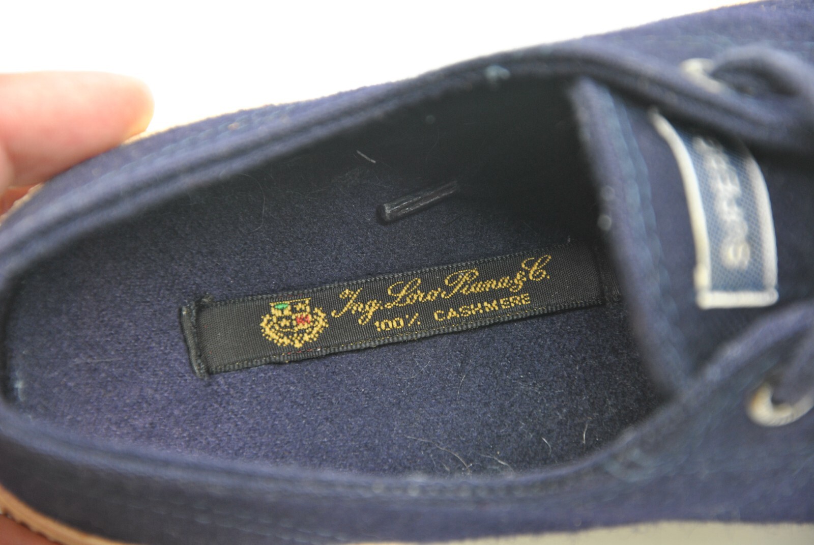 Superga Loro Piana Cashmere Women Shoes Sneakers EUR 36 USA 5 Navy Blue 7823S
