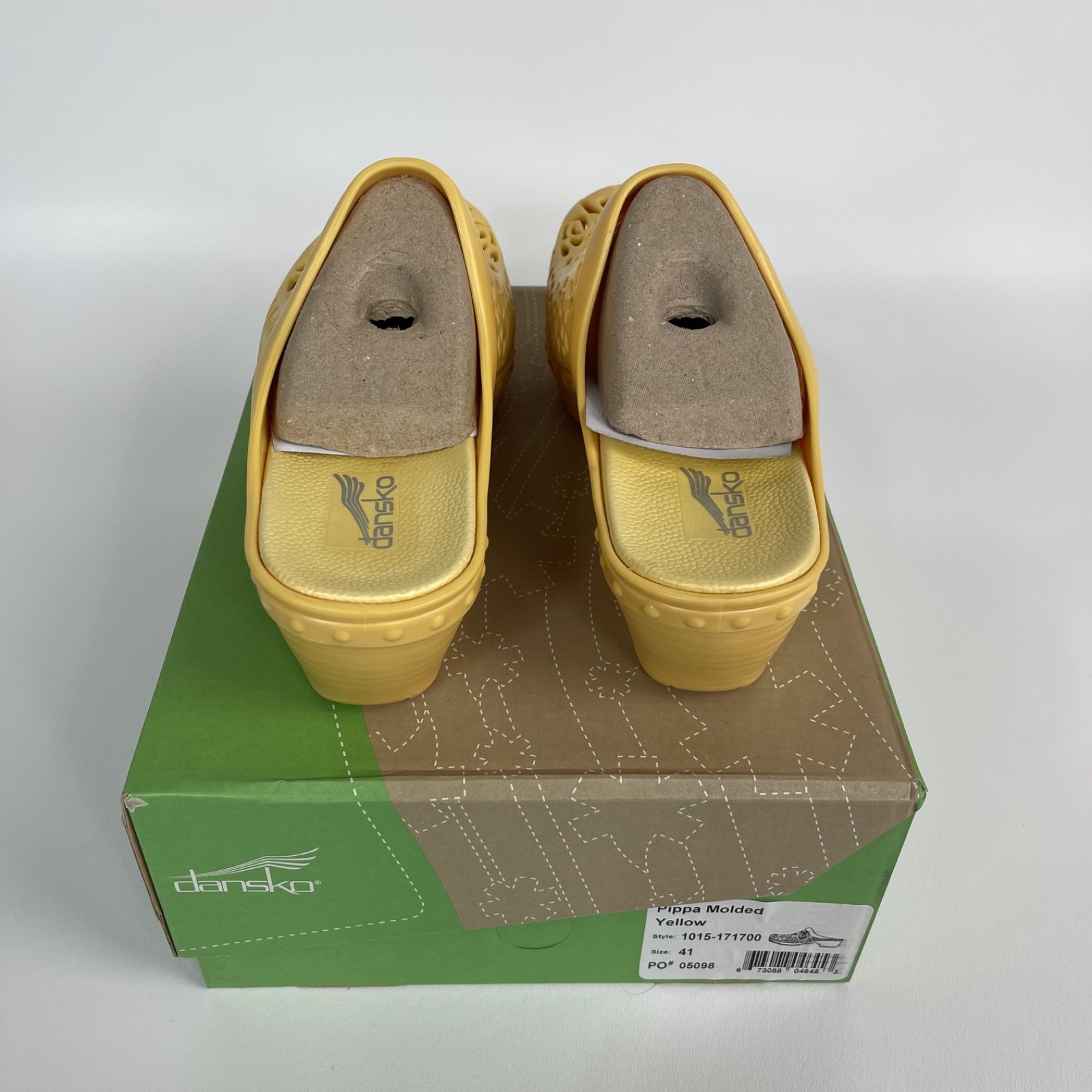 Dansko Pippa Molded Clog Shoe Open Back Thermoplastic Yellow EU 41 (US 10.5-11)