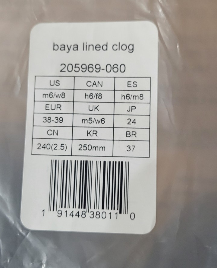 Crocs Baya Lined Clog Black Unisex Size M6 W8 Brand New in Package