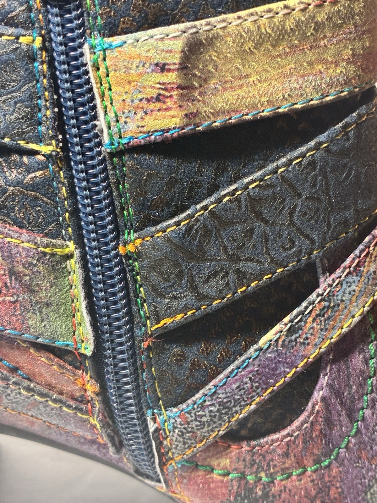 L’Artiste Shazzam Ankle Boots Womens Sz 40 US 9 Multi-Colored Spring Step Zip