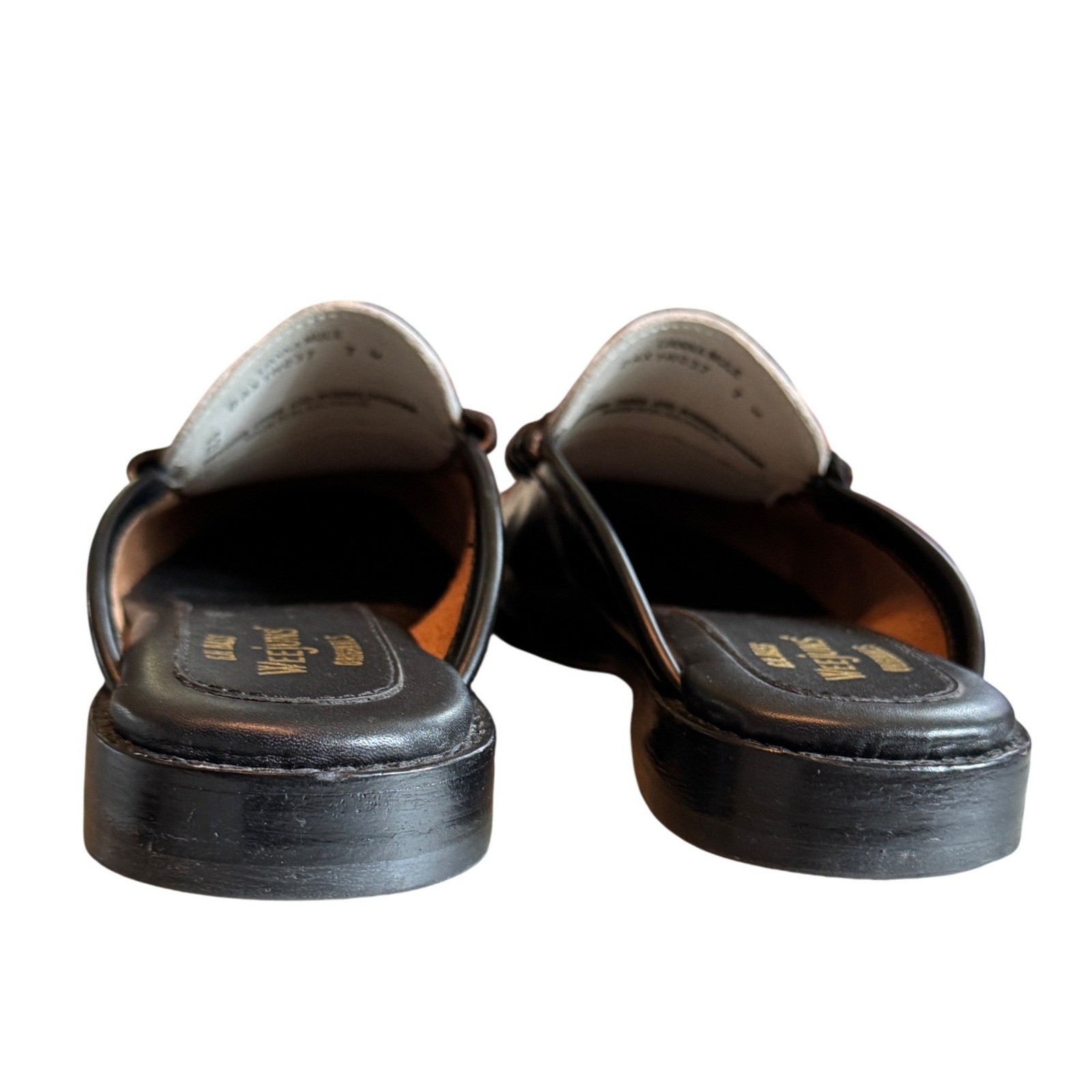 G.H. Bass Weejuns Lianna Mule 7 Black White Bit Loafers Dark Academia Preppy