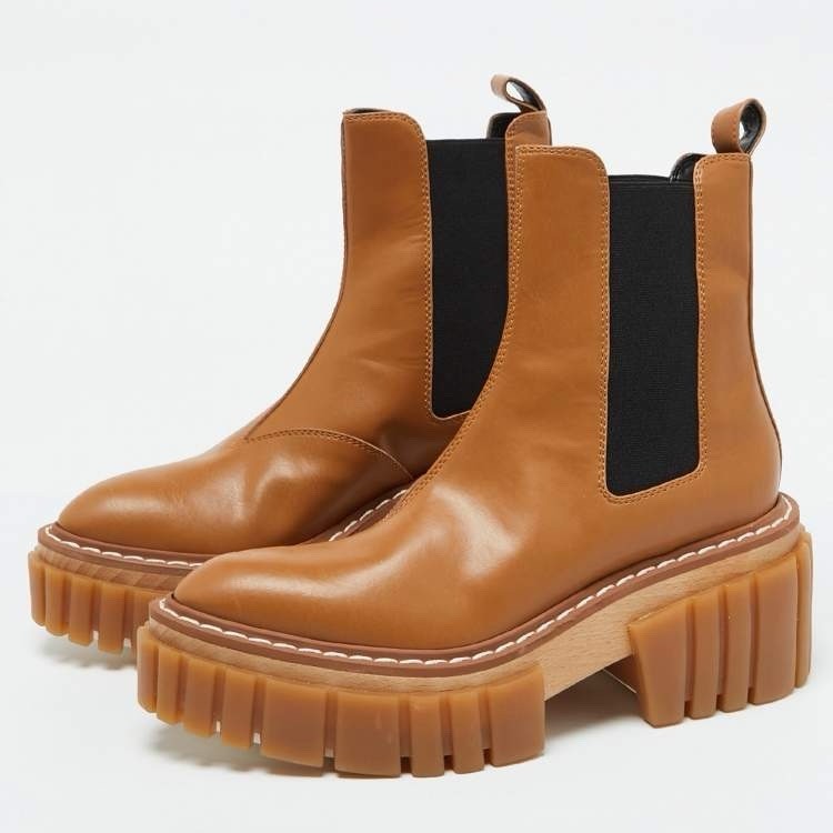 Stella McCartney Emilie Women’s Vegan Leather Platform Boots Size 39/US 9