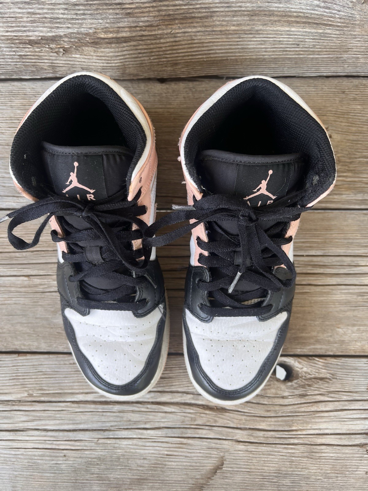 🩷 Nike Air Jordan 1 Mid High Tops | 6Y (Women’s 7.5) | Pink/Black/White