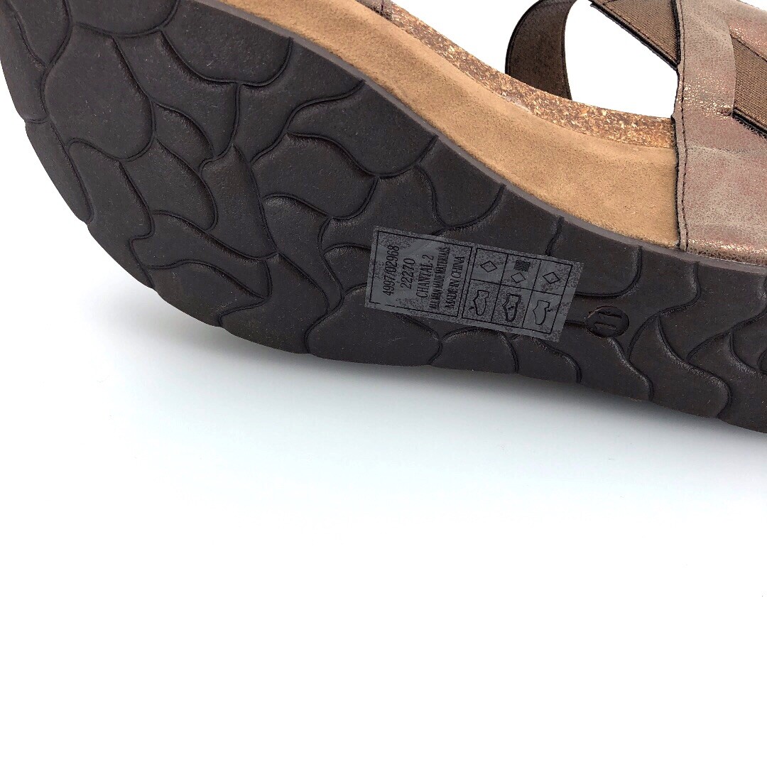 Pierre Dumas Chantal 2 Bronze Wedge Sandals Womens Size 11M New