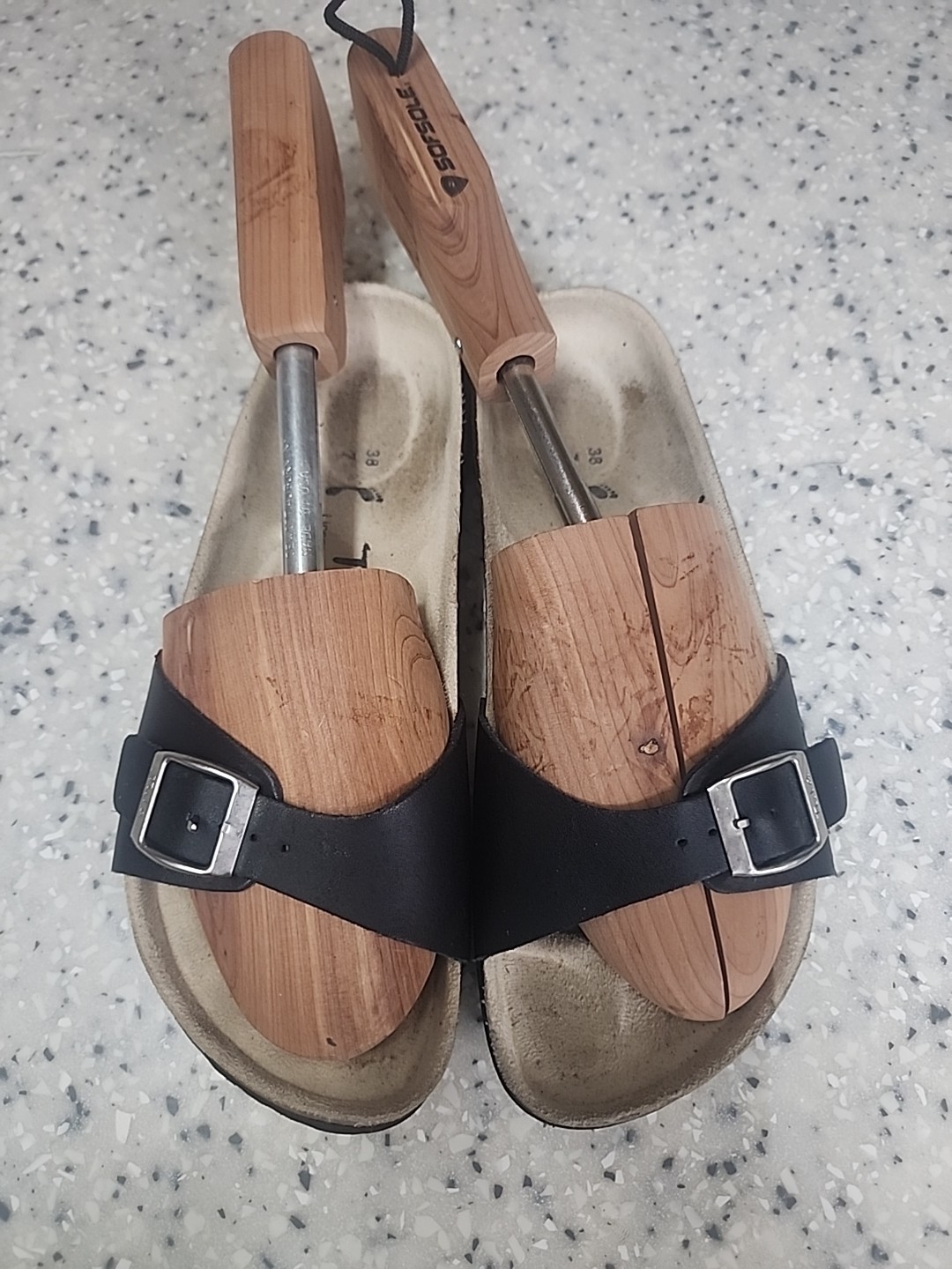 Tula By Birkenstock Madrid Womens Black Slip On Sandal Womens 38/7