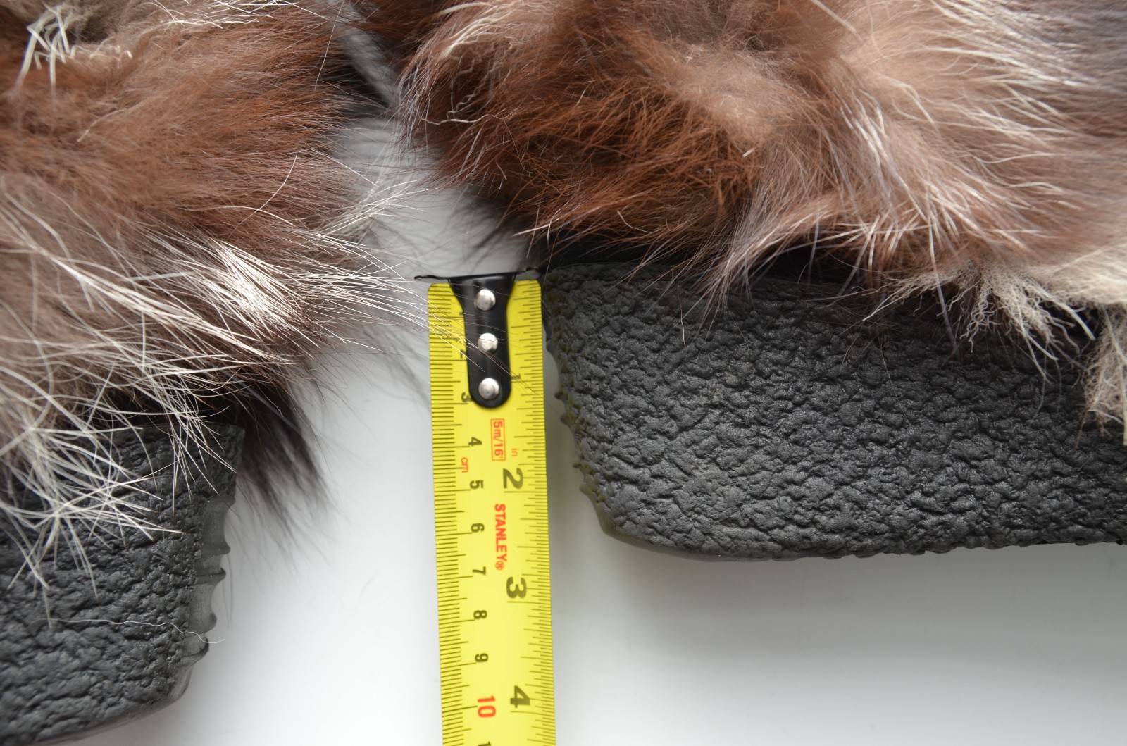 Diavolezza Wedge Platform Fox Fur Brown Gray Boots Women’s sz EUR 37 / US ~ 7