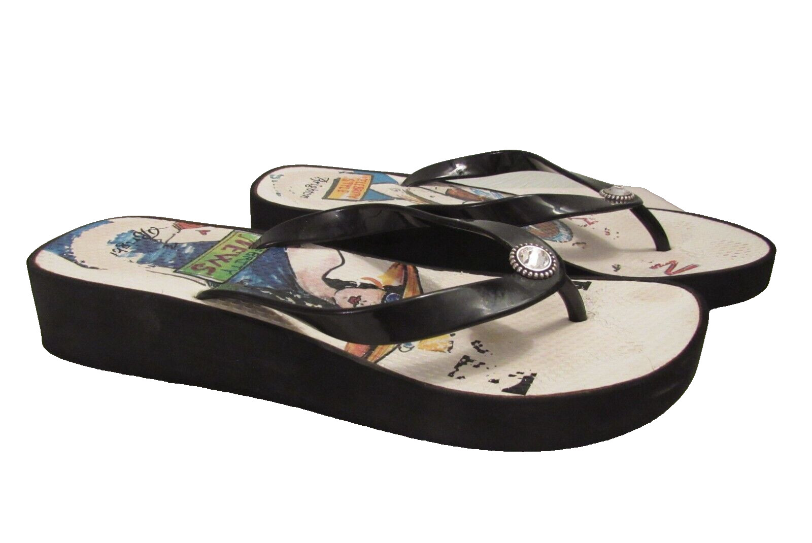 brighton jeweled wedge flip flops celebrity style news 9