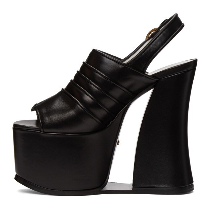 Gucci Black Anais Platform Sandals