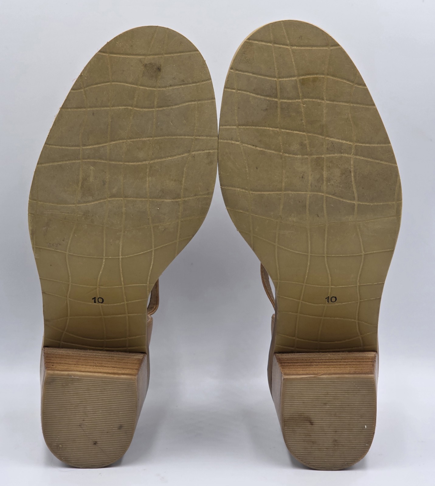 Seychelles Soulmate Size 10 Tan Leather T-Strap Mary Jane Block Heel Pumps 2.5in