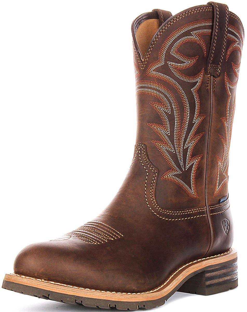 Ariat Hybrid Ranchwor X50 Cushion Duratread Mens Boot In Dark Brown US 8 – 13
