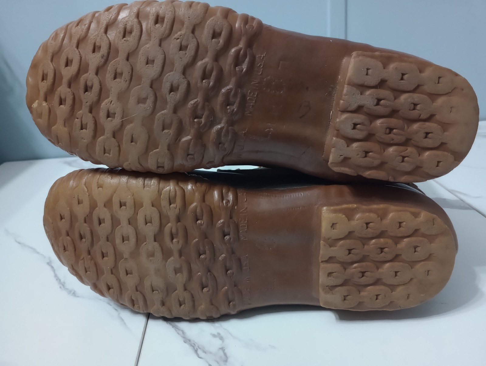 LL Bean Maine Hunting Shoe Women 6 Made In USA Outdoor Leather Brown
