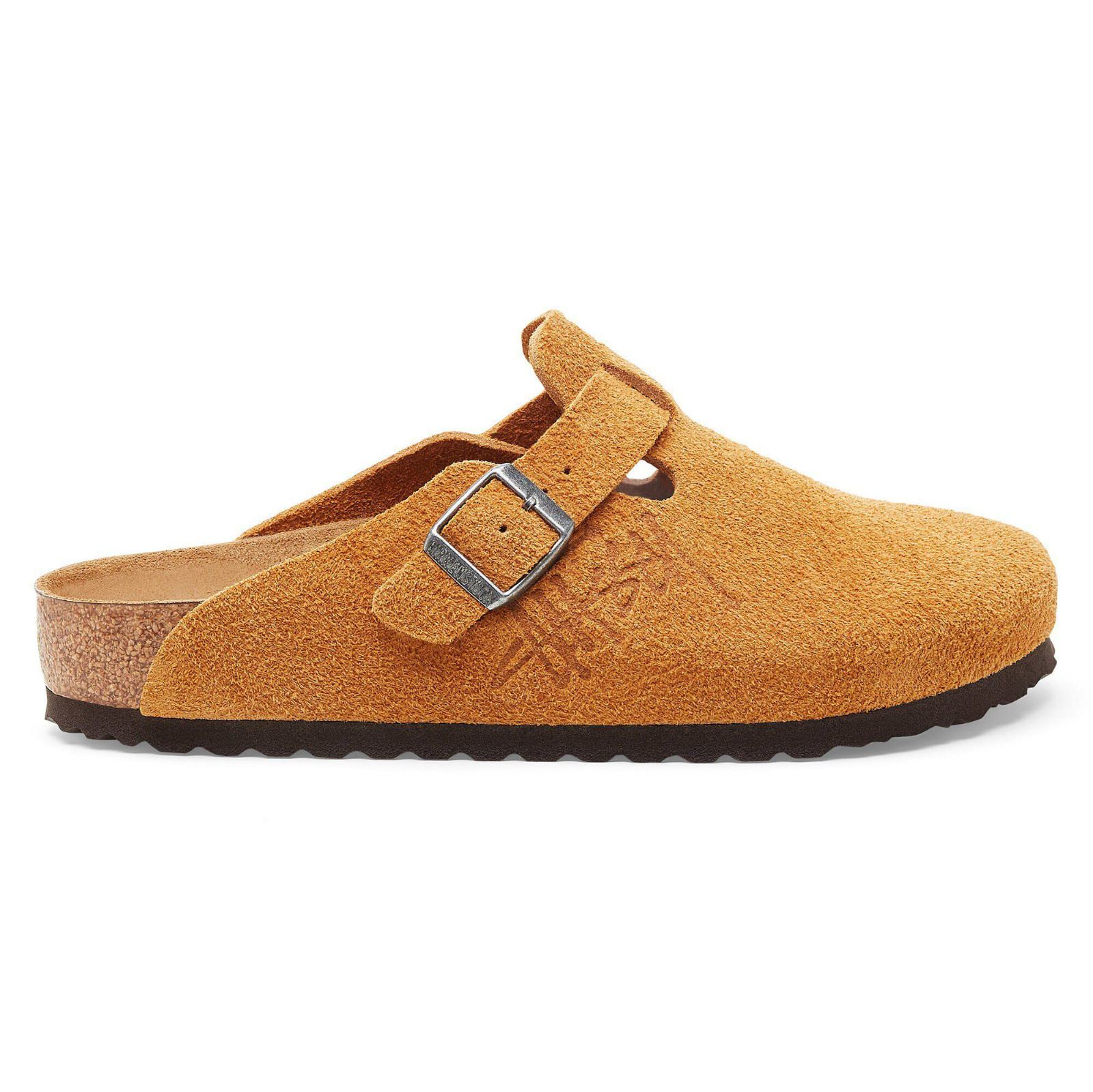 Birkenstock Boston Stüssy x Caramel Suede Footbed Slip-Ons Clog Unisex EU37-45