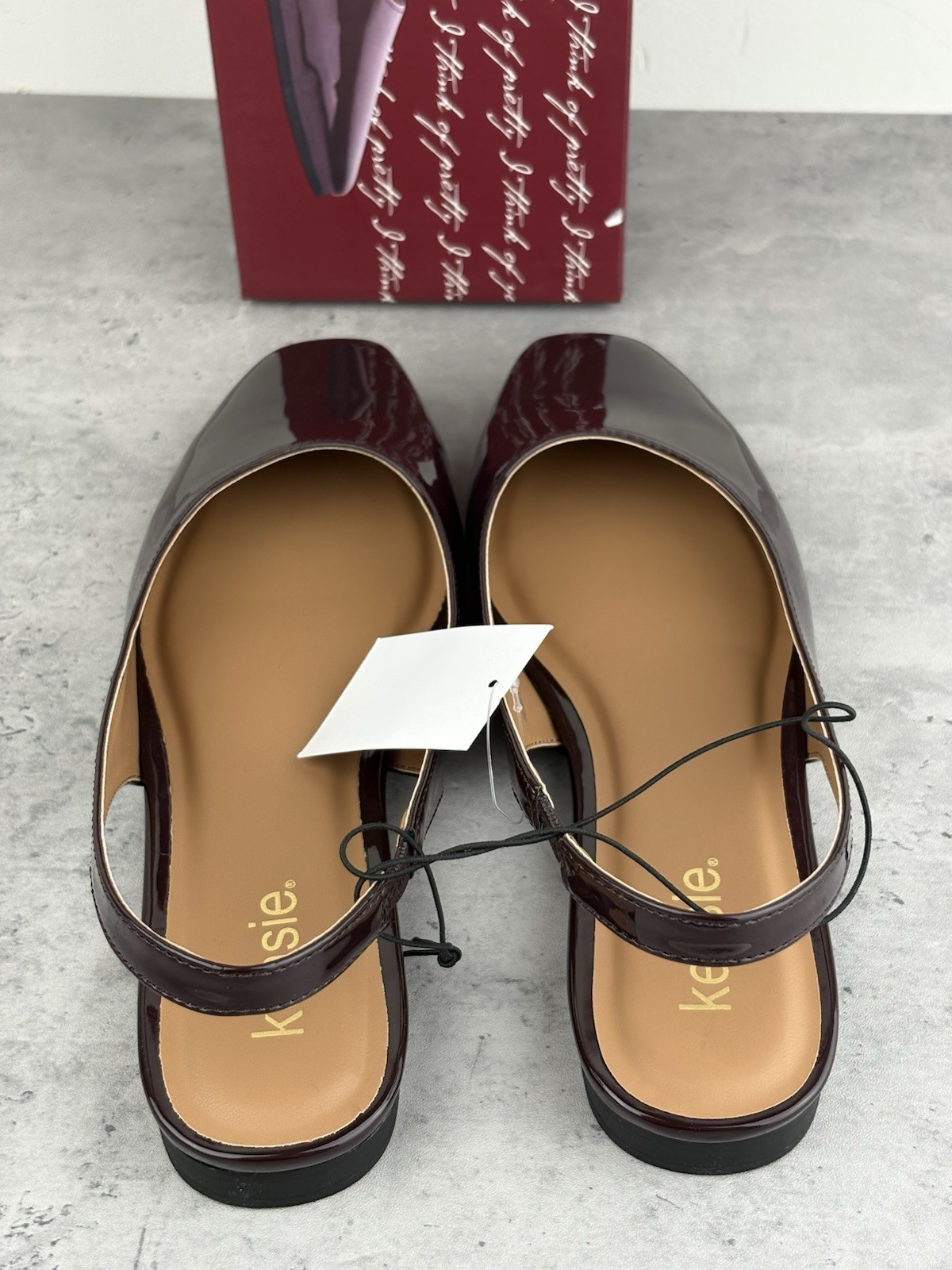 Kensie Felice Women’s Shoes Red Slingback Flats Size 7 New In Box