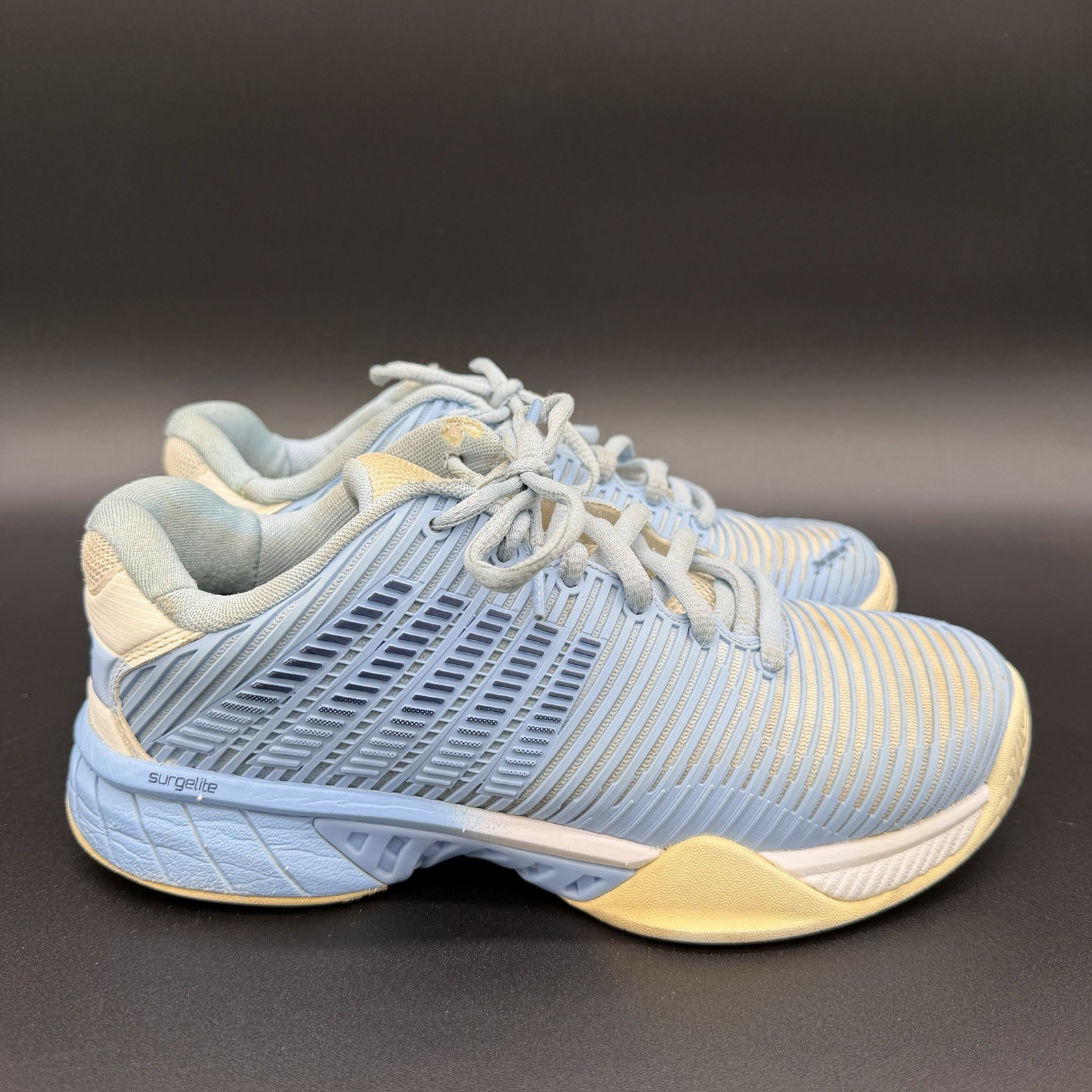 K-Swiss Hypercourt Express 2 Womens Size 6.5 Wide Blue White Tennis Sneakers