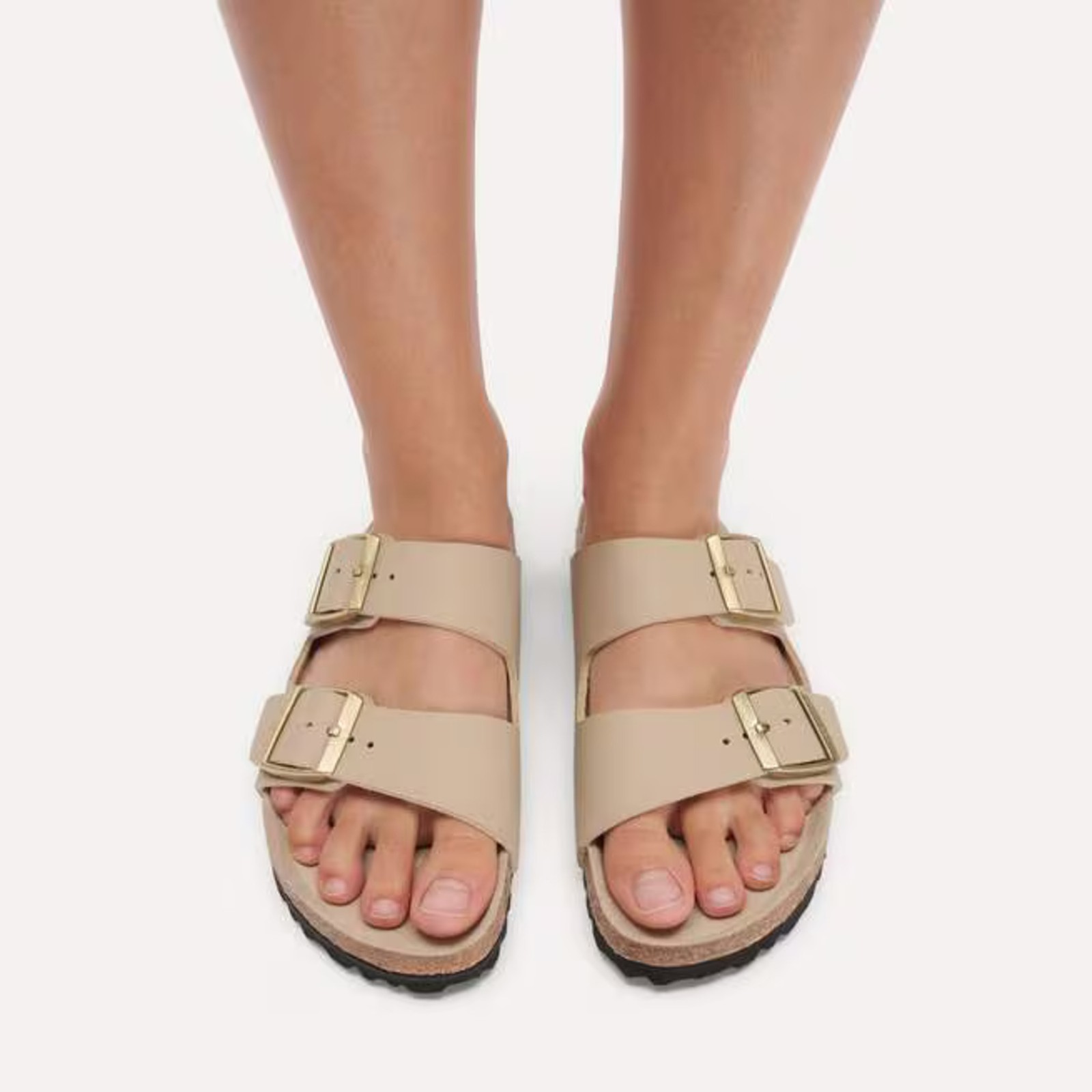 BIRKENSTOCK ARIZONA TRIPLES NEW BEIGE/PINK CLAY SANDCASTLE/OYSTER MEDIUM/NARROW
