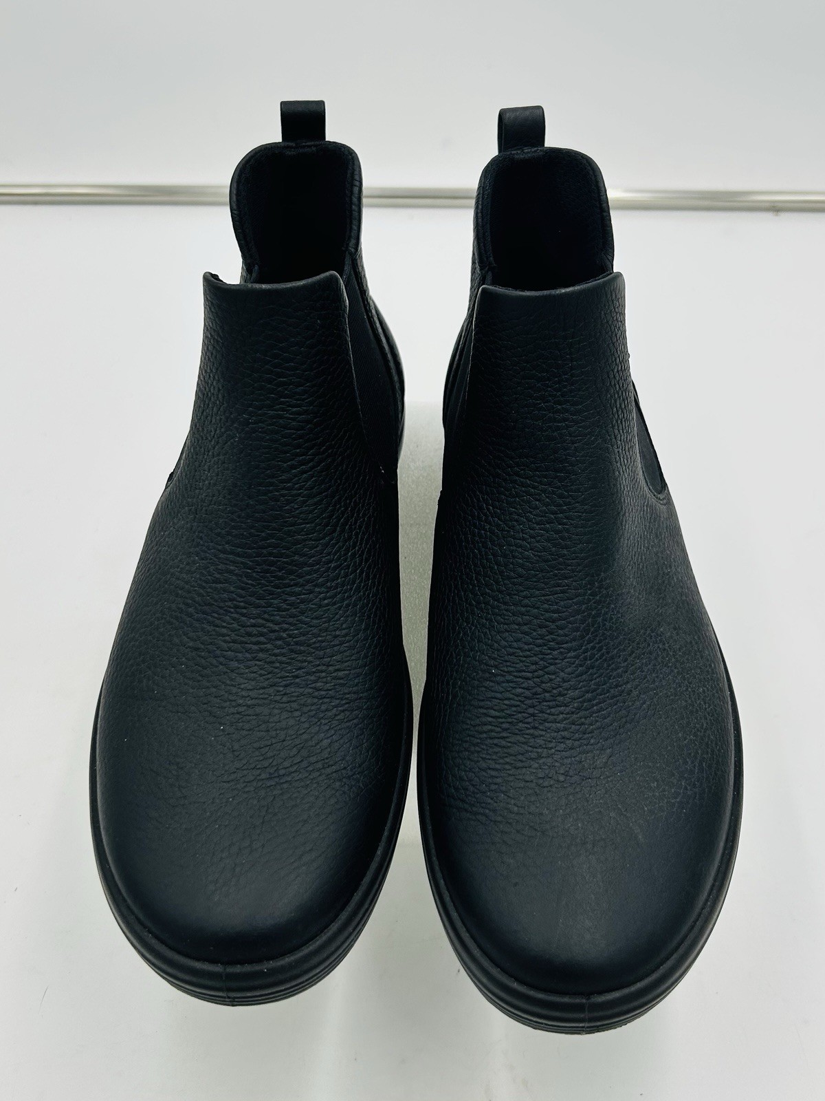 ECCO Soft 7 Chelsea Boot Black Pebbled Leather Pull On EU 40 US 9-9.5 NEW