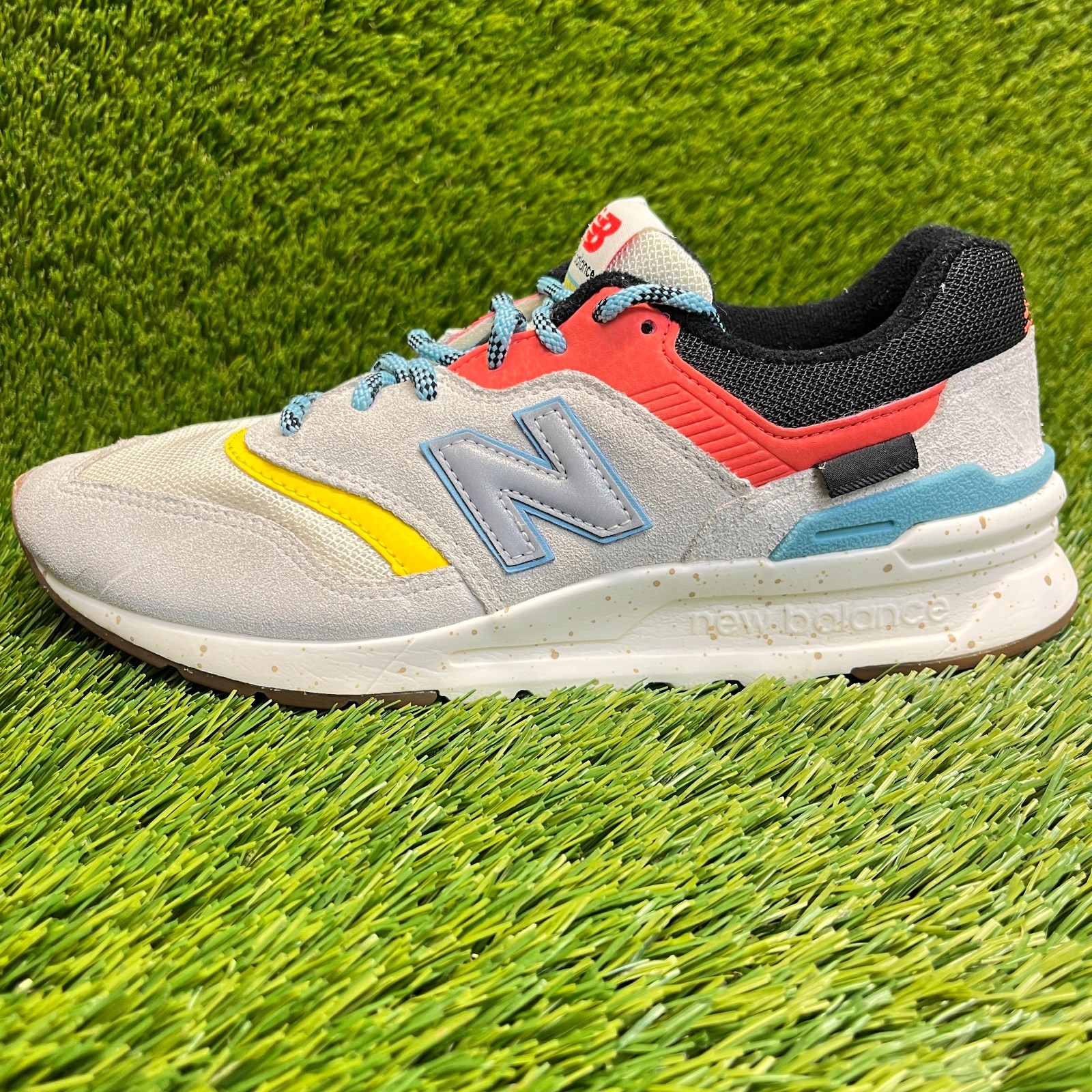 New Balance 997H Womens Size 8 Gray Orange Blue Athletic Running Shoes Sneakers